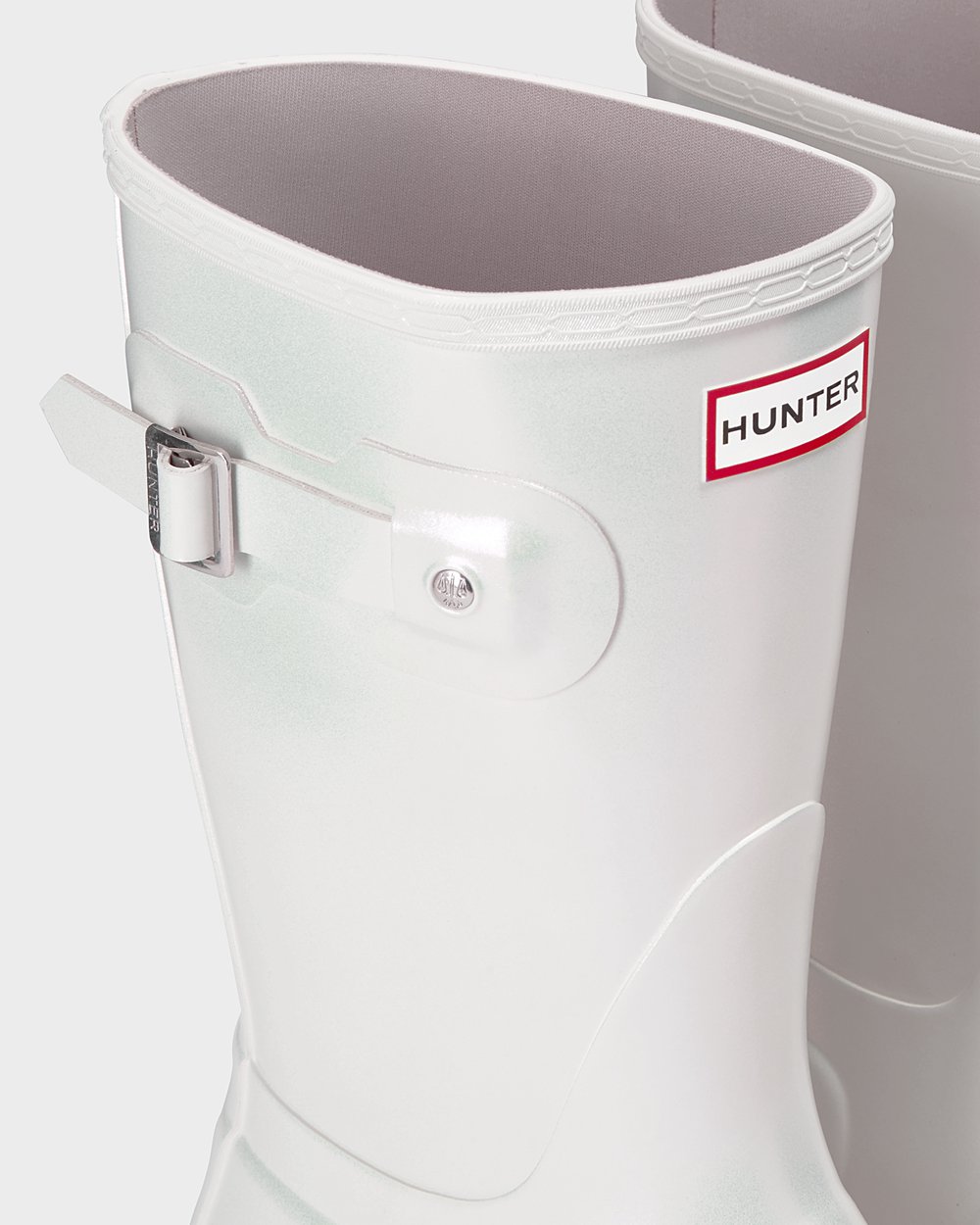 Womens Short Rain Boots - Hunter Original Nebula (36JHCUOYD) - Silver